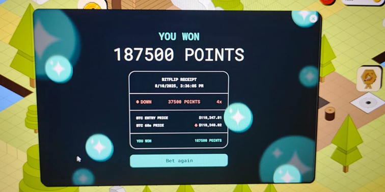 Dheeraj94452074's tweet photo. ☑️ Day 24 on @anoma testnet
✨Got 187500 Points from Bitflip
🔴 2
🔵 3
#MageFollowMage #stayintents #AnomaTestnet #anomageisland https://t.co/hPy6aGzrYn