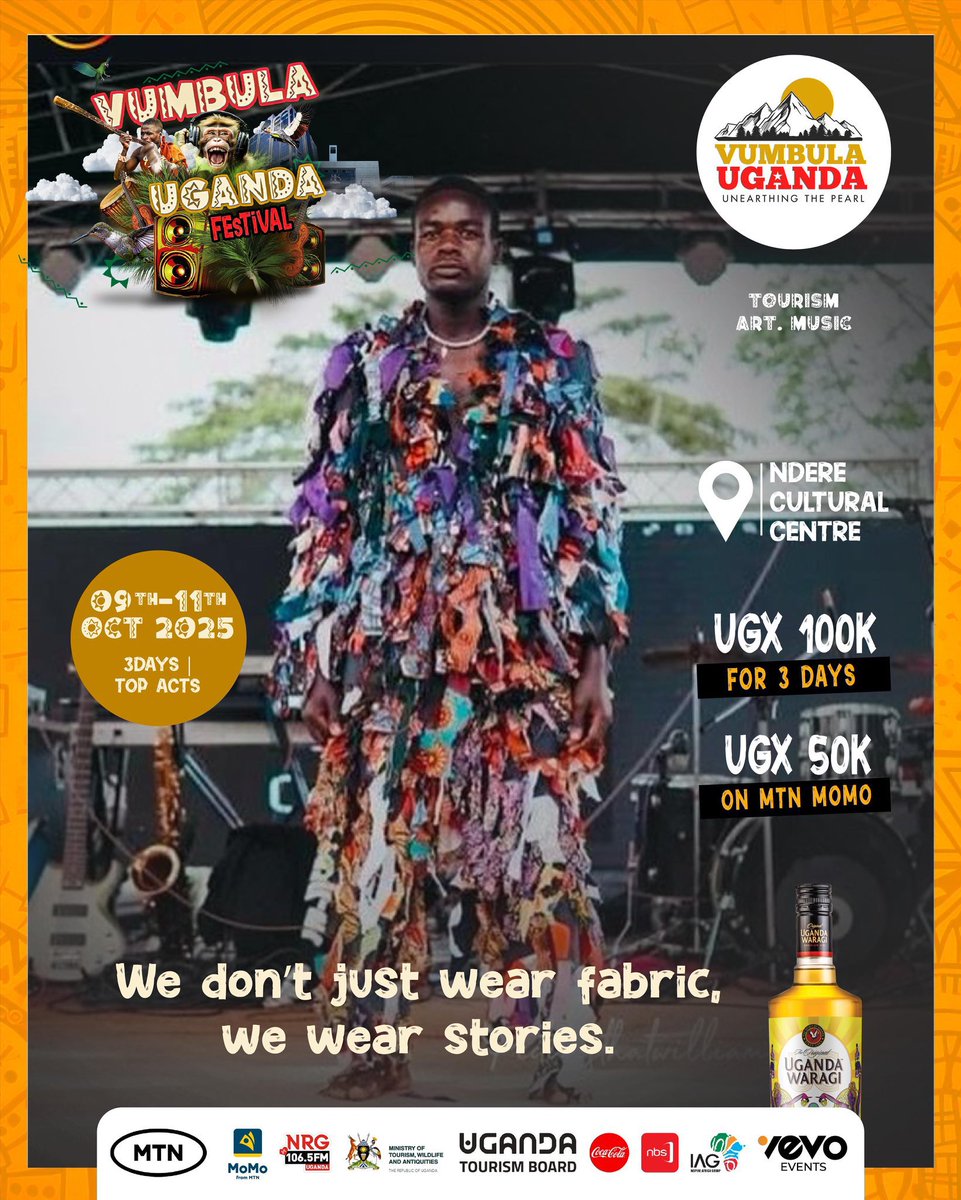 The biggest festival in the land is back.

We meet on 9th-11th October at Ndere Cultural Centre.

#VumbulaUgandaFestival <a href="/Vumbula_Uganda/">Vumbula Uganda</a>