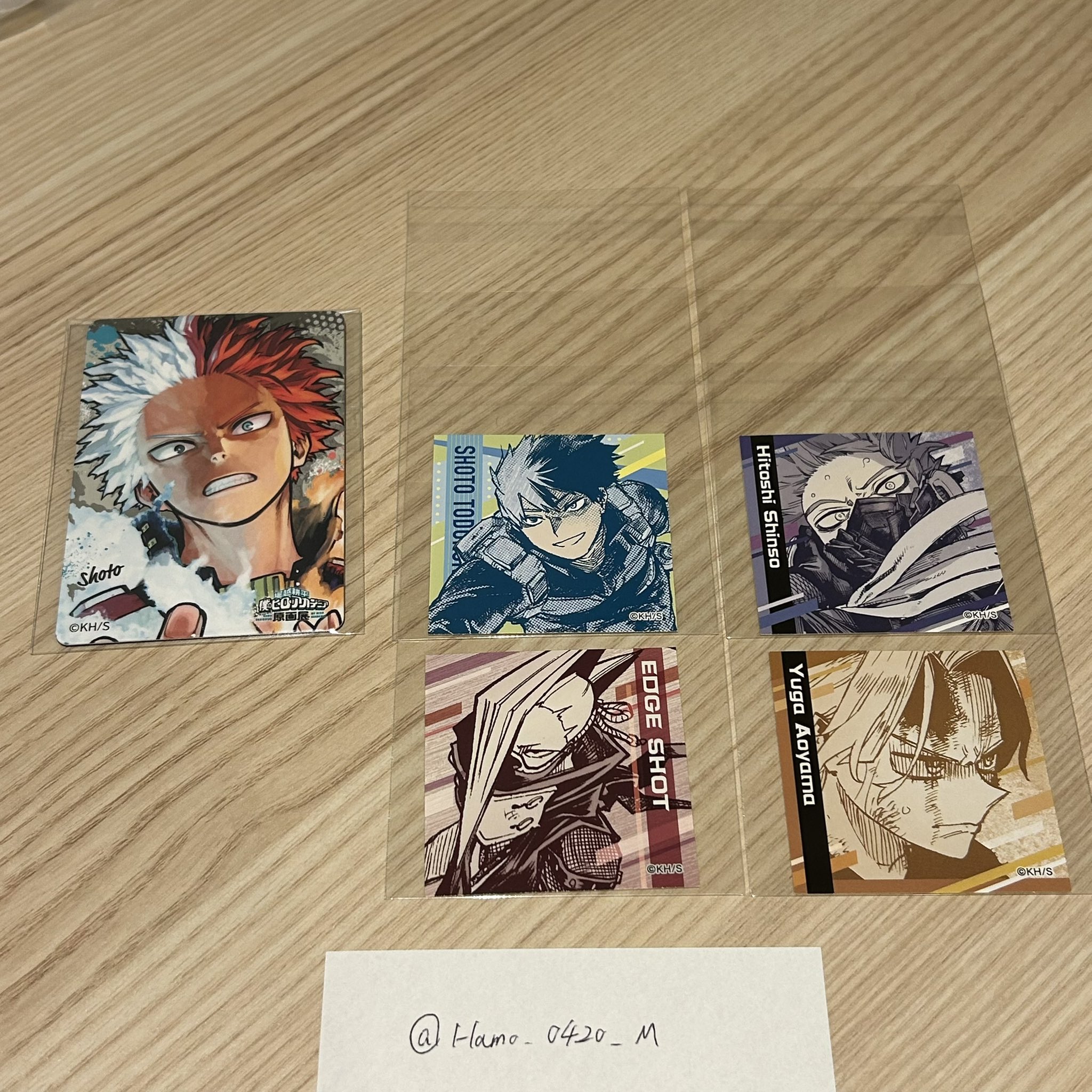 僕のヒーローアカデミア　ヒロアカ原画展 xフィギュア　マグネットステッカー 僕のヒーローアカデミア ヒロアカ 原画展 マグネットステッカー