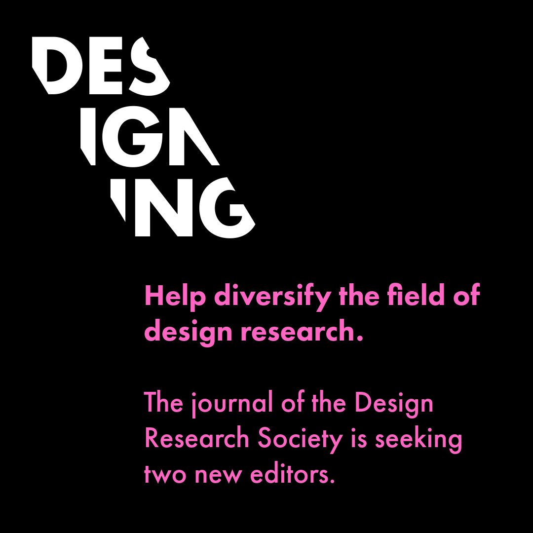 We are seeking to expand Designing's Editorial team. Find out more about the call and how to apply here: designresearchsociety.org/articles/call-…