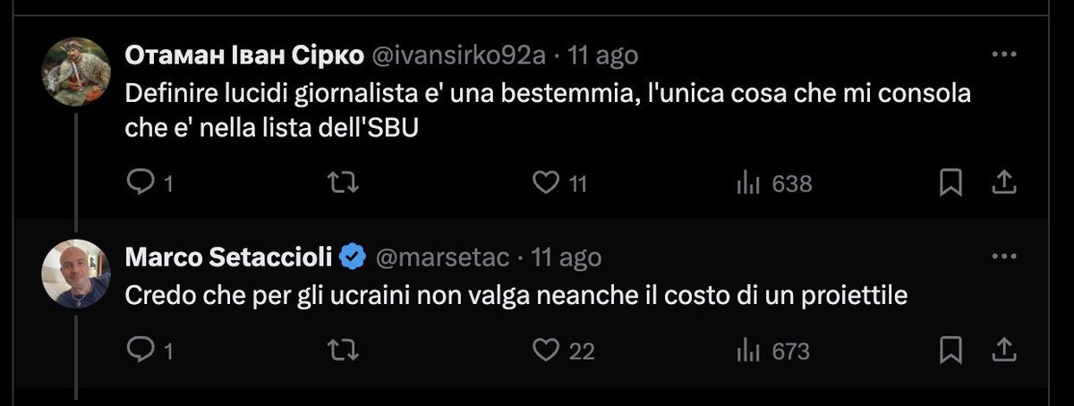 Andrea Lucidi (@andrealucidi) on Twitter photo La coerenza a senso unico di Marco Setaccioli
Nel 2016 Marco Setaccioli <a href="/marsetac/">Marco Setaccioli</a> era a Mosca, raccontando di una “Russia diversa dall’immaginario collettivo”. Due anni dopo la Crimea e dieci anni dopo l’omicidio di Anna Politkovskaja.
Oggi, su X, lo stesso Setaccioli è un La coerenza a senso unico di Marco Setaccioli
Nel 2016 Marco Setaccioli <a href="/marsetac/">Marco Setaccioli</a> era a Mosca, raccontando di una “Russia diversa dall’immaginario collettivo”. Due anni dopo la Crimea e dieci anni dopo l’omicidio di Anna Politkovskaja.
Oggi, su X, lo stesso Setaccioli è un