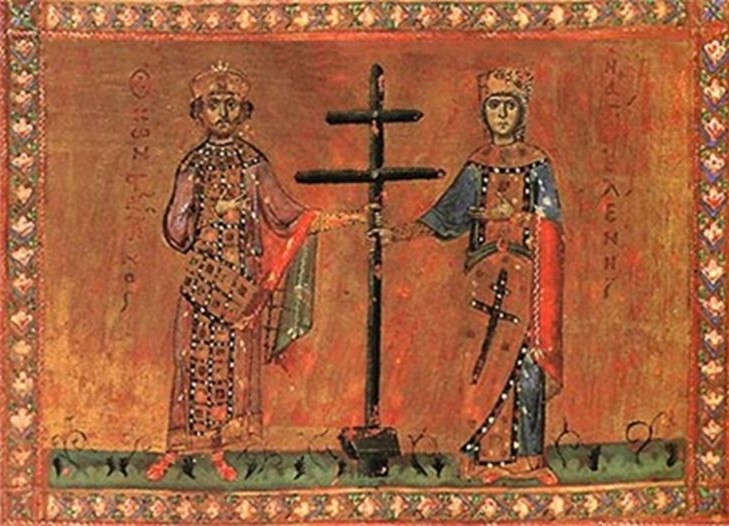 Elena, Madre di Costantino
Di fronte alla tragedia, all’età di 78 anni mantenne salda la fede recandosi in pellegrinaggio penitenziale in Terra Santa. Sul Golgota, dove fece distruggere gli edifici pagani costruiti dai romani, avvenne il prodigioso rinvenimento della vera Croce.