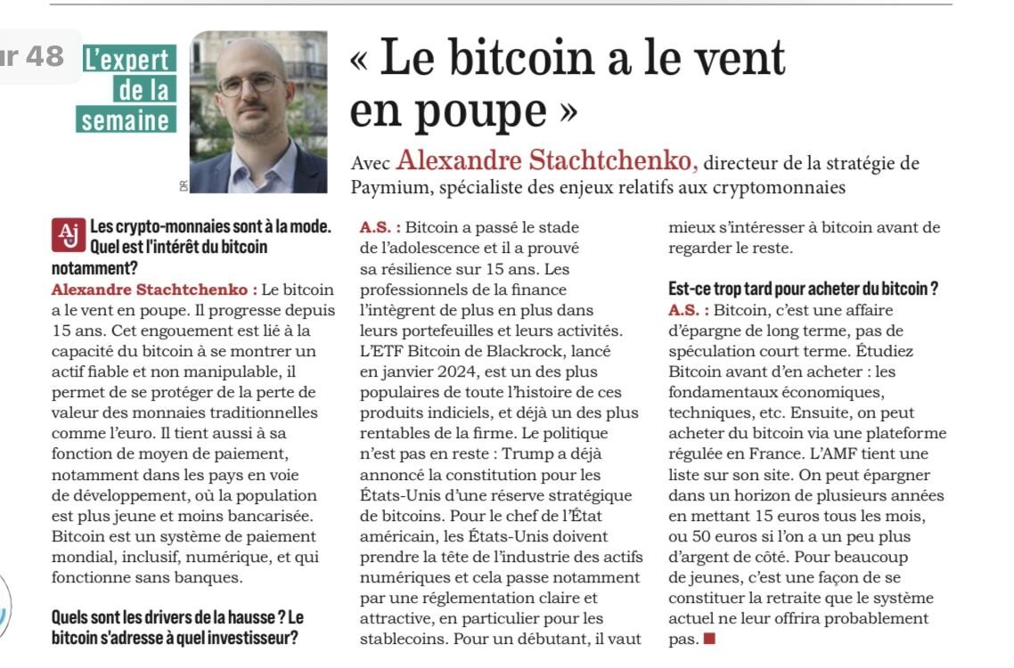 Paymium (@paymium) on Twitter photo 💸 Et si Bitcoin vous aidait à vous constituer une épargne solide ?
"Fiable & résistant à la manipulation, BTC lutte contre l’inflation" <a href="/StachAlex/">Alexandre 'unhosted' Stachtchenko</a>.
Accessible dès quelques euros via des plateformes régulées, il permet d’épargner simplement sur le long terme.
🎙️ Florence 💸 Et si Bitcoin vous aidait à vous constituer une épargne solide ?
"Fiable & résistant à la manipulation, BTC lutte contre l’inflation" <a href="/StachAlex/">Alexandre 'unhosted' Stachtchenko</a>.
Accessible dès quelques euros via des plateformes régulées, il permet d’épargner simplement sur le long terme.
🎙️ Florence