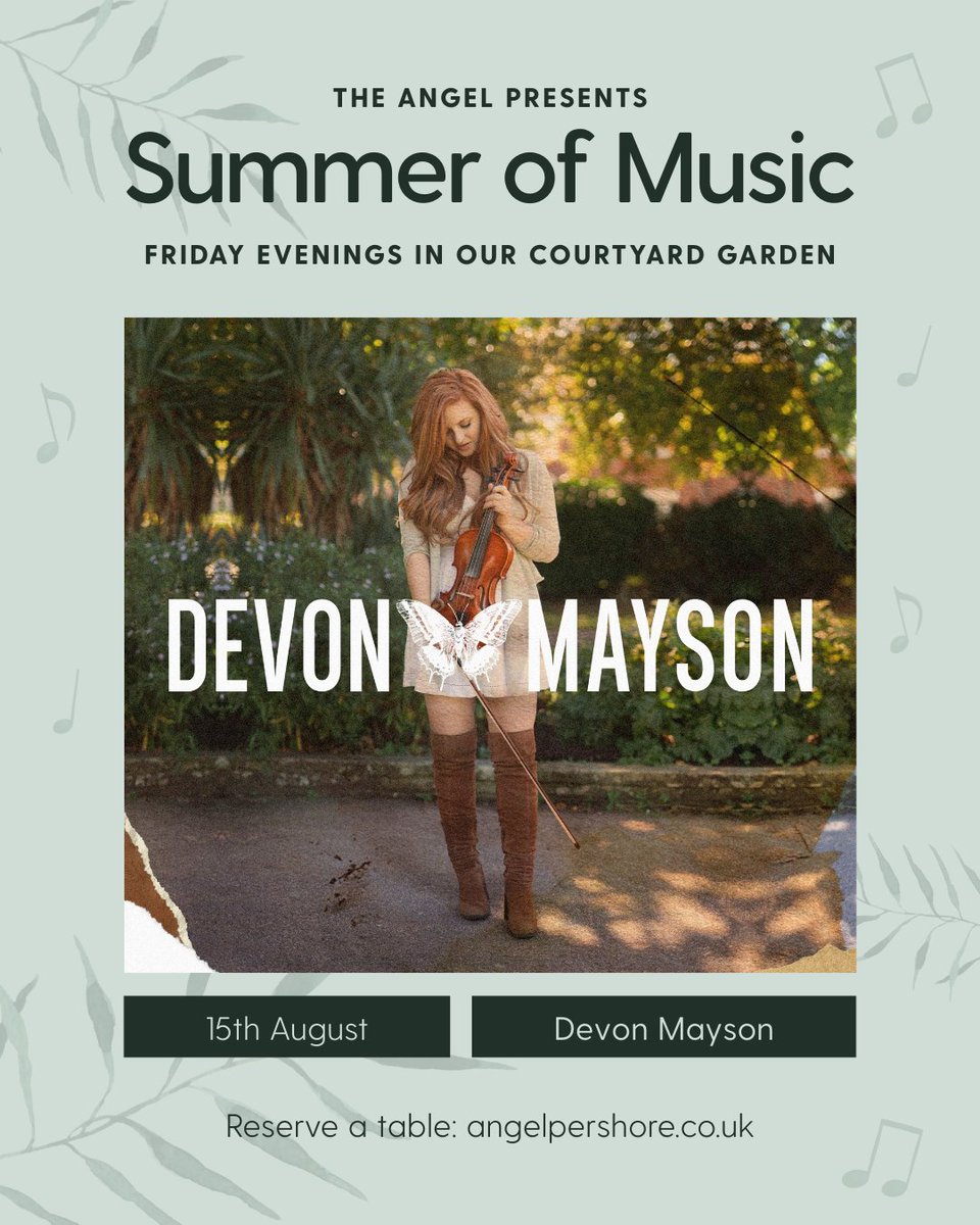 Devon Mayson returns to The Angel courtyard this Friday! 

This is the last evening of this year's Summer of Music. Music starts at 7pm  🎵

#localmusicians #supportlocal #angelpershore #pershore #visitpershore #visitworcestershire #worcestershire #livemusic #devonmayson