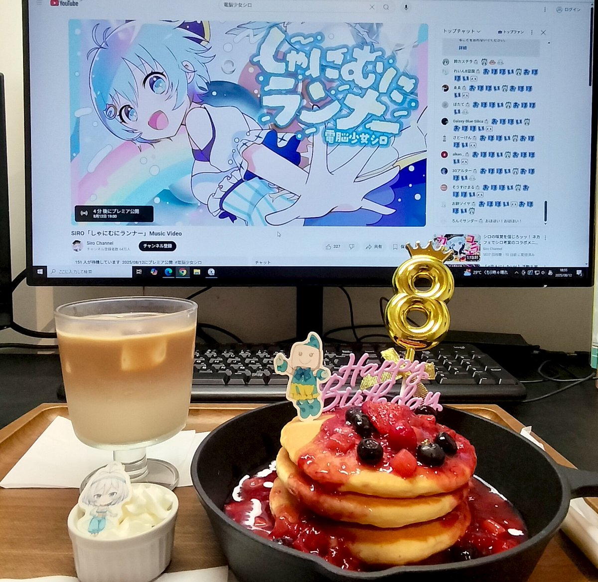 シロちゃんお誕生日おめでとう！🎉
愛の煮込みパンケーキでお祝いだー！
BGMはもちろんしゃにむにランナー！
#シロ生誕祭 
#シロダイス