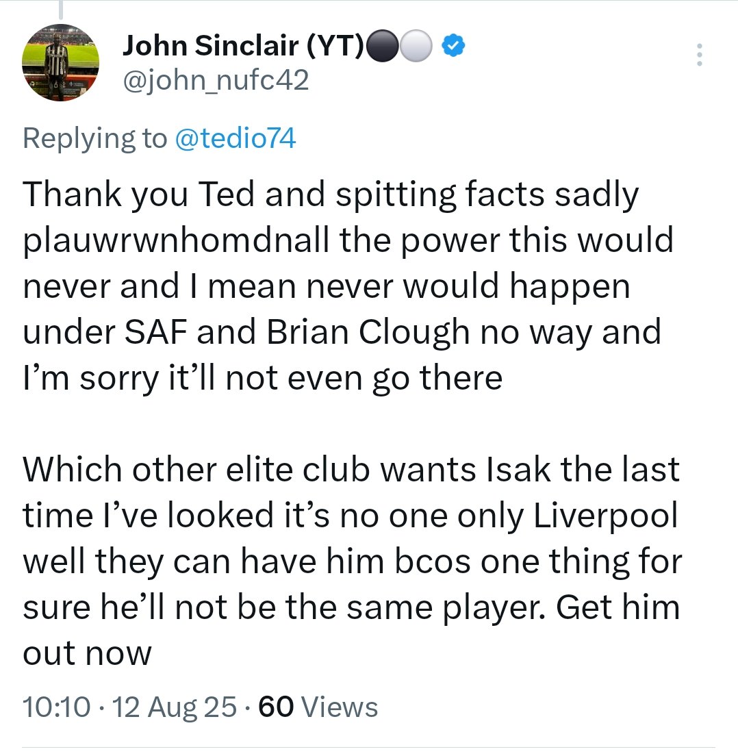 rjNUFC's tweet photo. Spitting facts sadly plauwrwnhomdnall https://t.co/cqoSireUv5