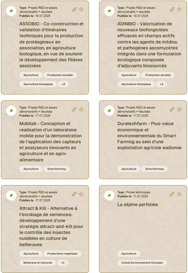 Le CRA-W, Biowallonie, Waldigifarm, ELI UCLouvain, Gembloux Agro-Bio Tech, HE de la Prov. de Hainaut-Condorcet, le CIPF ont publiés des documents sur #WALAKIS.
- walakis.be/fr/ressources/
Des ressources investies notamment par la Wallonie. A vous de les découvrir et les utiliser.