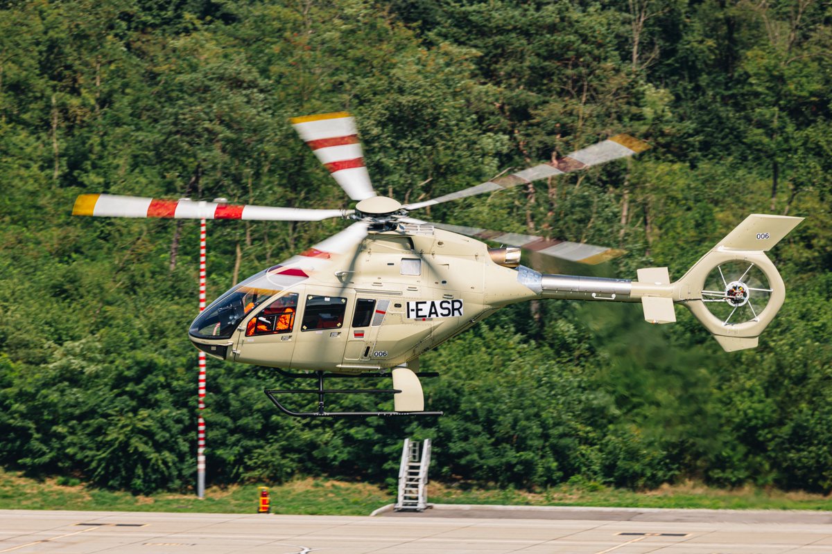 LDO_Helicopters's tweet photo. The #AW09 programme has taken a significant step forward with the maiden flight of #S6 – the first serial-production representative #helicopter.

The flight took place at #Leonardo’s Vergiate (Varese, Italy) Final Assembly Line facility, where the S6 was built.

The programme’s industrialisation phase moves forward, while ground and flight certification tests proceed at a high pace.