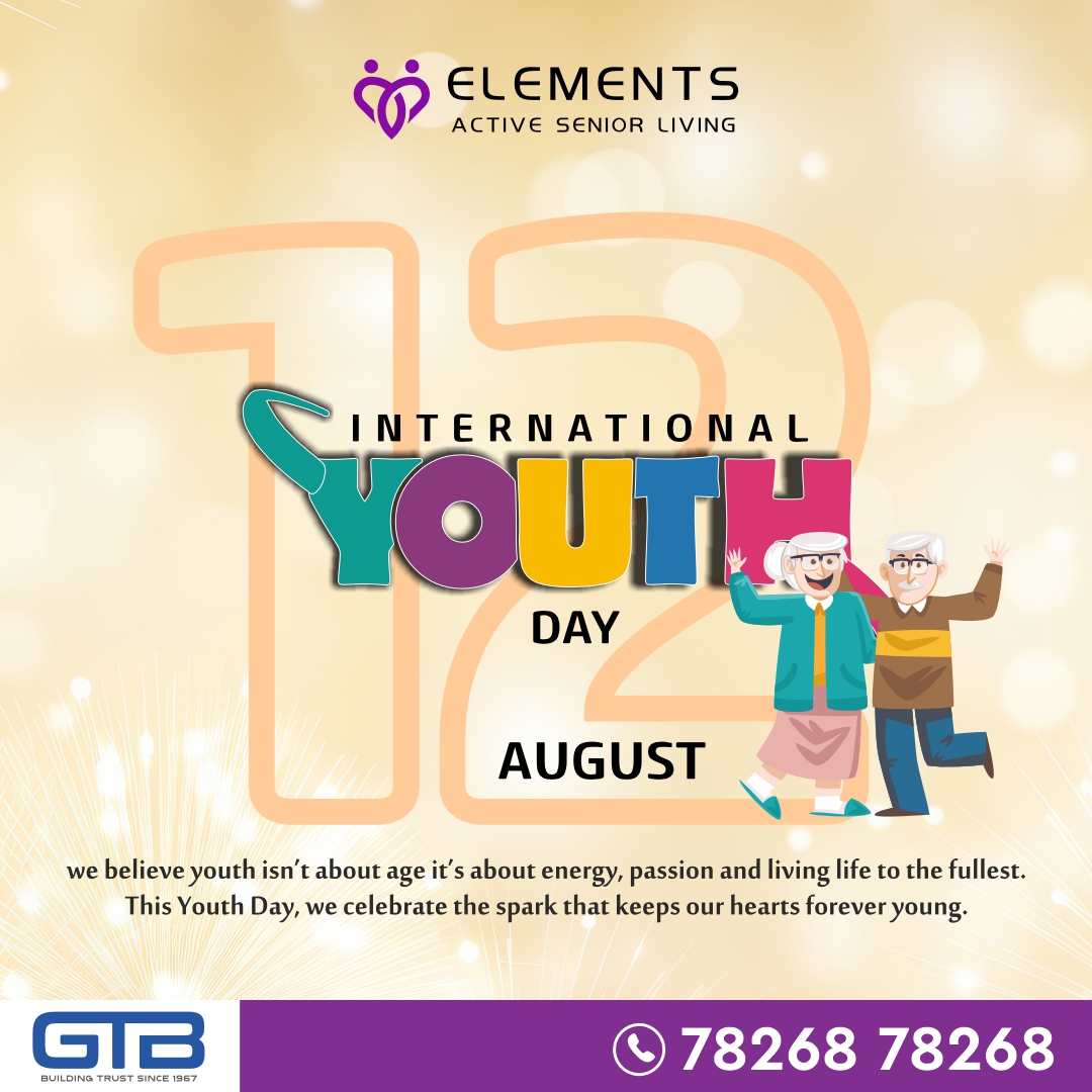 ElementsSenior's tweet image. Youth isn’t counted in years it’s felt in every laugh, every dream, and every fearless step forward.This National Youth Day, we celebrate the spark that keeps us forever young at heart! 

 #ActiveSeniorLiving #ForeverYoungAtHeart #YoungInSpirit #LifeBeginsAt60 #AgelessEnergy