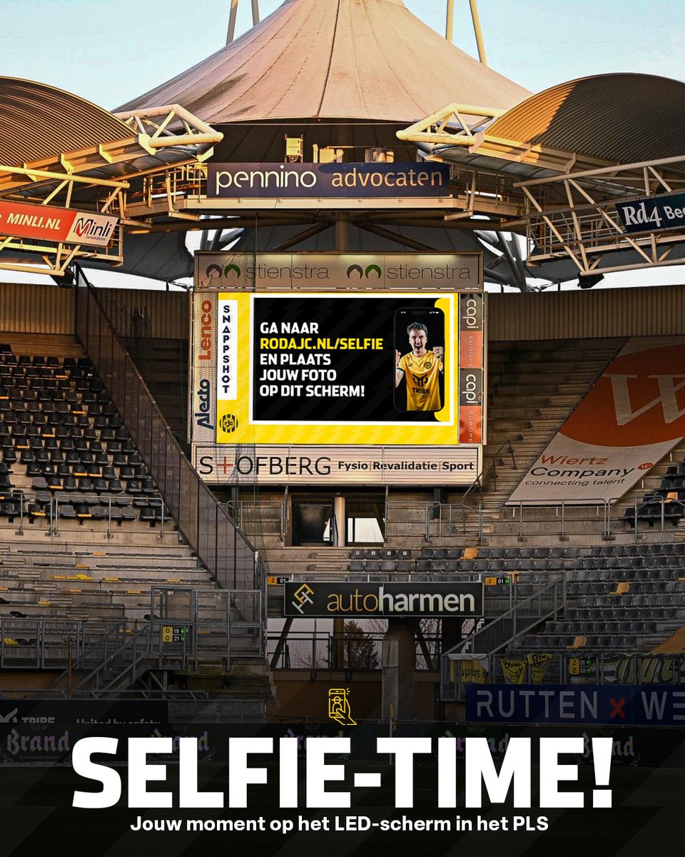 Roda JC X Snappshot 🤳🏼

Ook komend seizoen is het mogelijk om jezelf terug te zien op de grote LED-schermen in het PLS! 📸

1️⃣ Ga naar rodajc.nl/selfie
2️⃣ Klik op ‘Maak Snapp’
3️⃣ Upload jouw foto

Meer weten over onze partner? Kijk op Snappshot.party
