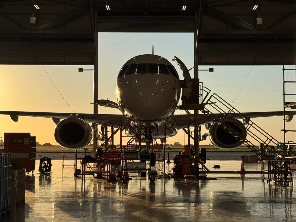 Golden hour in the hangar ☀️

Nothing like wrapping up the day with a view like this.

📷 Photo by Thomas Emms

#Aviation #GoldenHour #AircraftMaintenance #Photography #AviationPhotography
