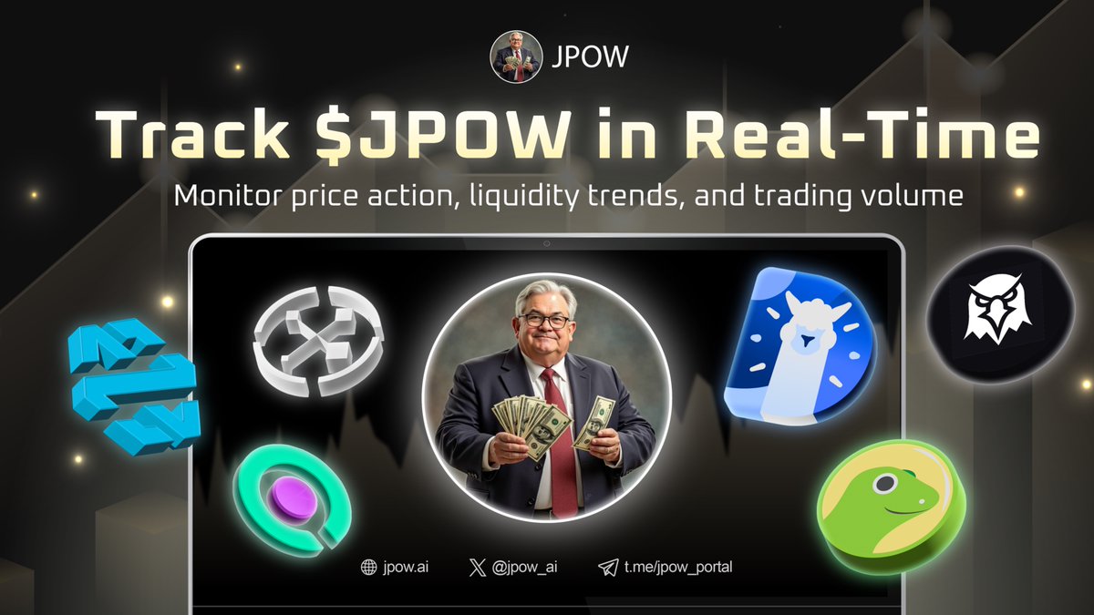 jpow_ai's tweet photo. 📊 Track $JPOW Live — Stay Ahead! 🚀

Want the latest on $JPOW’s price, TVL, and on-chain moves?

Here are your go-to trackers:
@DeFiLlama — TVL & protocol data 📊
@DEXToolsApp — Live charts 📈
@DEXScreener — Liquidity & pairs 🔍
@CoinGecko — Price & rankings 📊
@OraiDEX — Swap & market depth
@Solscanofficial  — On-chain tracking 🔗

Stay smart — Trade smart 🚀
Which is your favorite? 👇