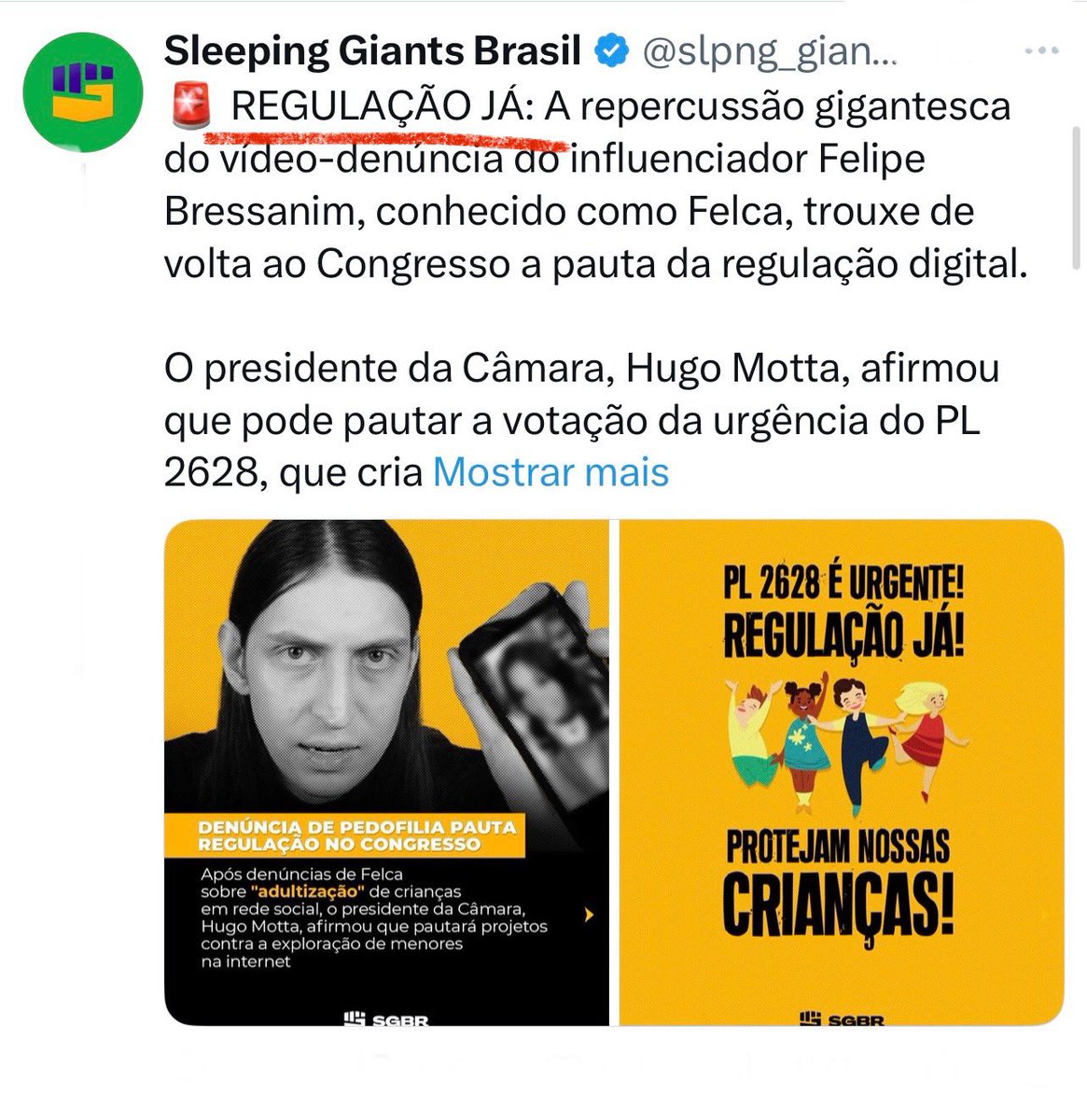 Antônia Fontenelle <a href="/ladyfontenelle/">Antonia Fontenelle</a> denunciou o mesmo influenciador, falando sobre sexualização de menores. 
🚩Resultado: vídeo removido por ordem judicial.

Felca fez denúncia sobre o mesmo tema. 🧸Resultado: vídeo viralizado, mídia engajada e o caso usado para acelerar a