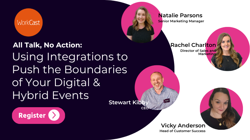 WorkCast's tweet image. Using Integrations to Push the Boundaries of Your Digital and Hybrid Events is your chance to:
💡 Simplify compliance &amp;amp; event planning
📈 Maximise engagement and ROI
🚀 Learn the latest in AI and event tech

📅 Wednesday, 27th August 2025
⏰ 10am UK

🔗hubs.la/Q03Bvc5g0