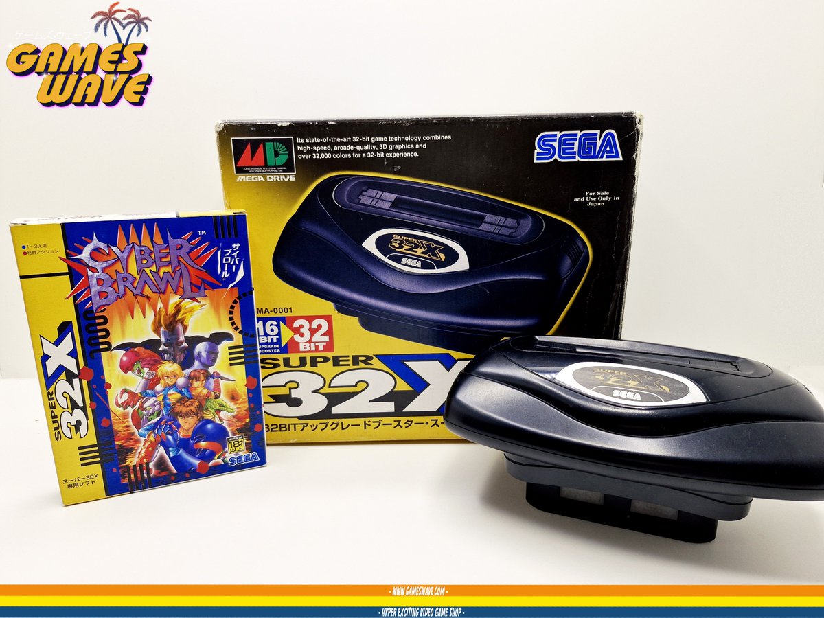 ▶️Système 32 bits.
▶️Double processeurs 32 bits.
▶️Vitesse de 23 megahertz.
▶️256 kilobytes de mémoire vive.
Remballez vos consoles actuelles, le Super 32X débarque chez Games Wave 😎
Dispo &amp; accompagné de Cyber Brawl⤵️
gameswave.com/32x/

#Retrogaming #SEGA #32X #Megadrive