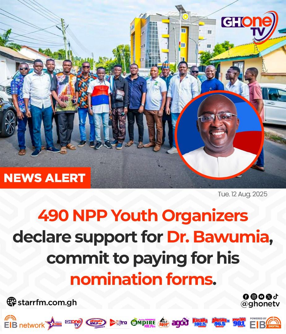 AbrefaKG's tweet image. Just In!!

500 out of about 550 youth organizers and their deputies have declared their support for Dr.@MBawumia ahead of the 2026 NPP presidential primaries.Dr. Bawumia is undoubtedly The Best and Next to Lead the @NPP_GH to Victory coming 2028.

#DMB28 
#Itisstillpossible