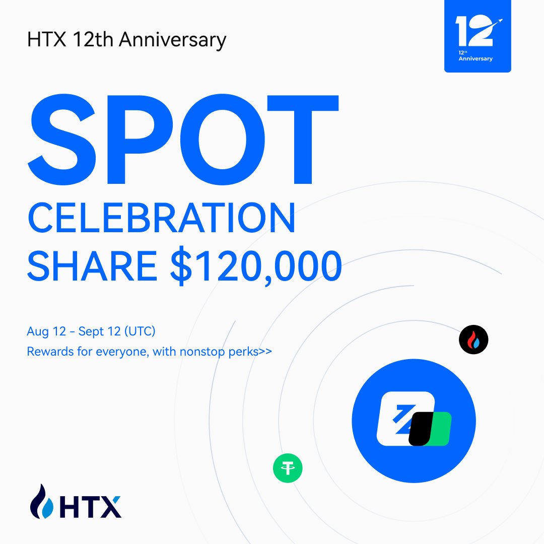 HTX_Global's tweet image. 🥳HTX 12th Anniversary Celebration Is On!

$120,000 up for grabs
Non-stop benefits for spot traders

Claim Here 👉htx.com/en-us/mars/act…

#HTXTurnsTwelve