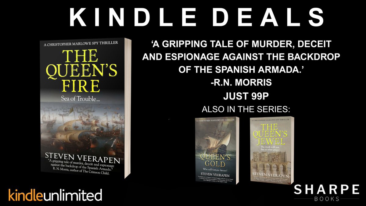 Sharpe Books (@sharpebooks) on Twitter photo #KindleDeals
#99p The Queen's Fire, by <a href="/stevenveerapen/">Steven Veerapen</a>
'A gripping tale of murder, deceit and espionage against the backdrop of the Spanish Armada.'
amazon.co.uk/Queens-Fire-St…
#histfic #tudor #espionage #KindleDeals
#99p The Queen's Fire, by <a href="/stevenveerapen/">Steven Veerapen</a>
'A gripping tale of murder, deceit and espionage against the backdrop of the Spanish Armada.'
amazon.co.uk/Queens-Fire-St…
#histfic #tudor #espionage