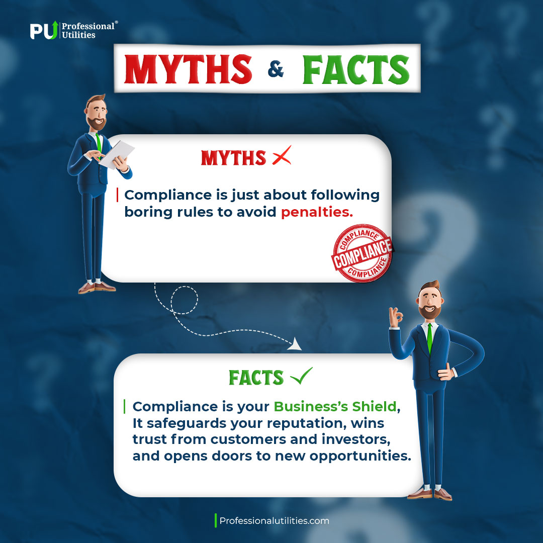 ProfessionalUt1's tweet photo. Compliance isn’t a boring checklist — it’s your business’s shield. 🛡️
At Professional Utilities, we make compliance simple, stress-free, and growth-focused.
#ProfessionalUtilities #StayCompliantStayConfident #ComplianceMadeEasy #BusinessGrowthPartner #MythVsFact https://t.co/Lgpu44f9kd