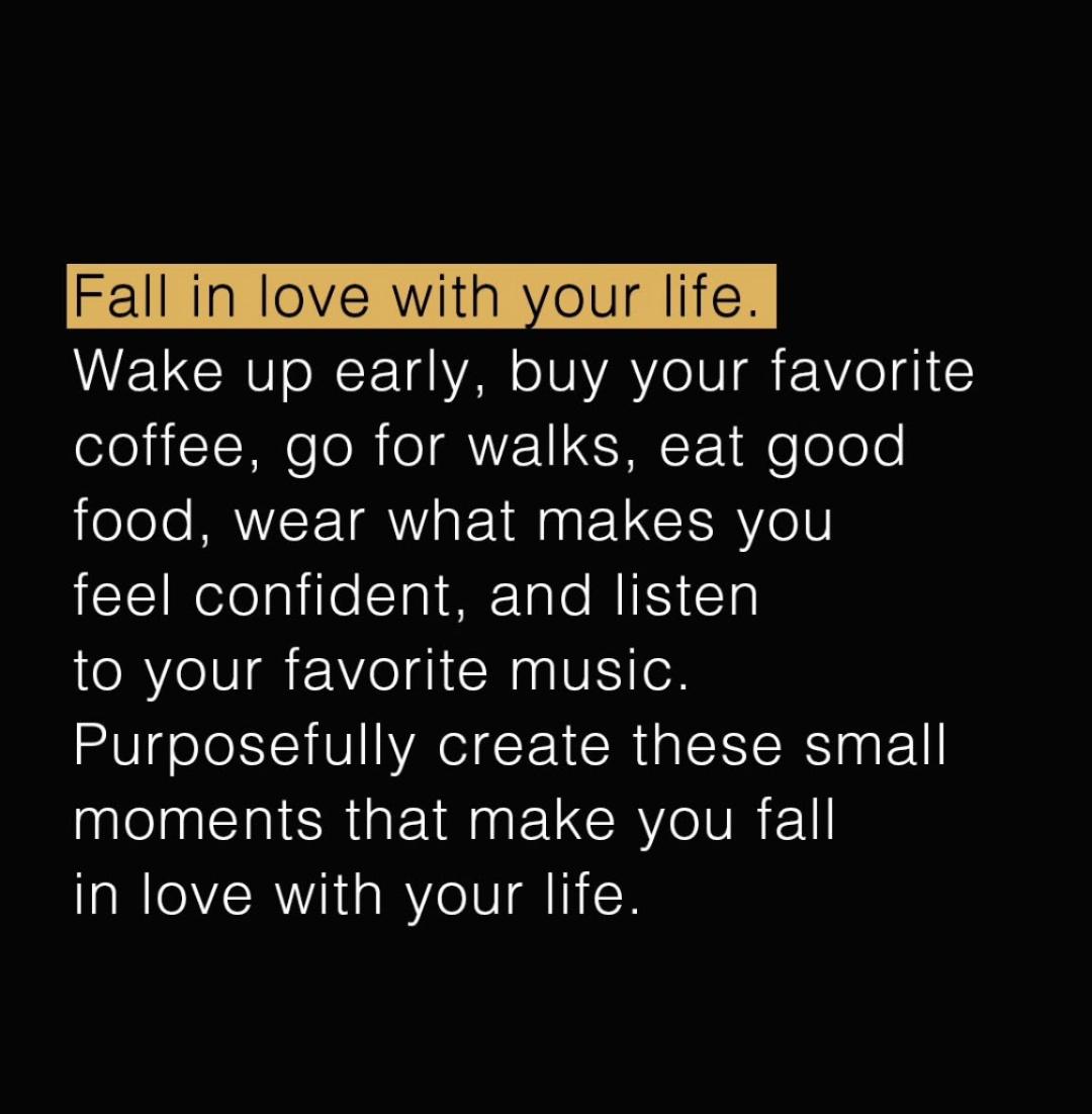 Liminal1988's tweet photo. Fall in love with your life. https://t.co/Y89LbTeCdo