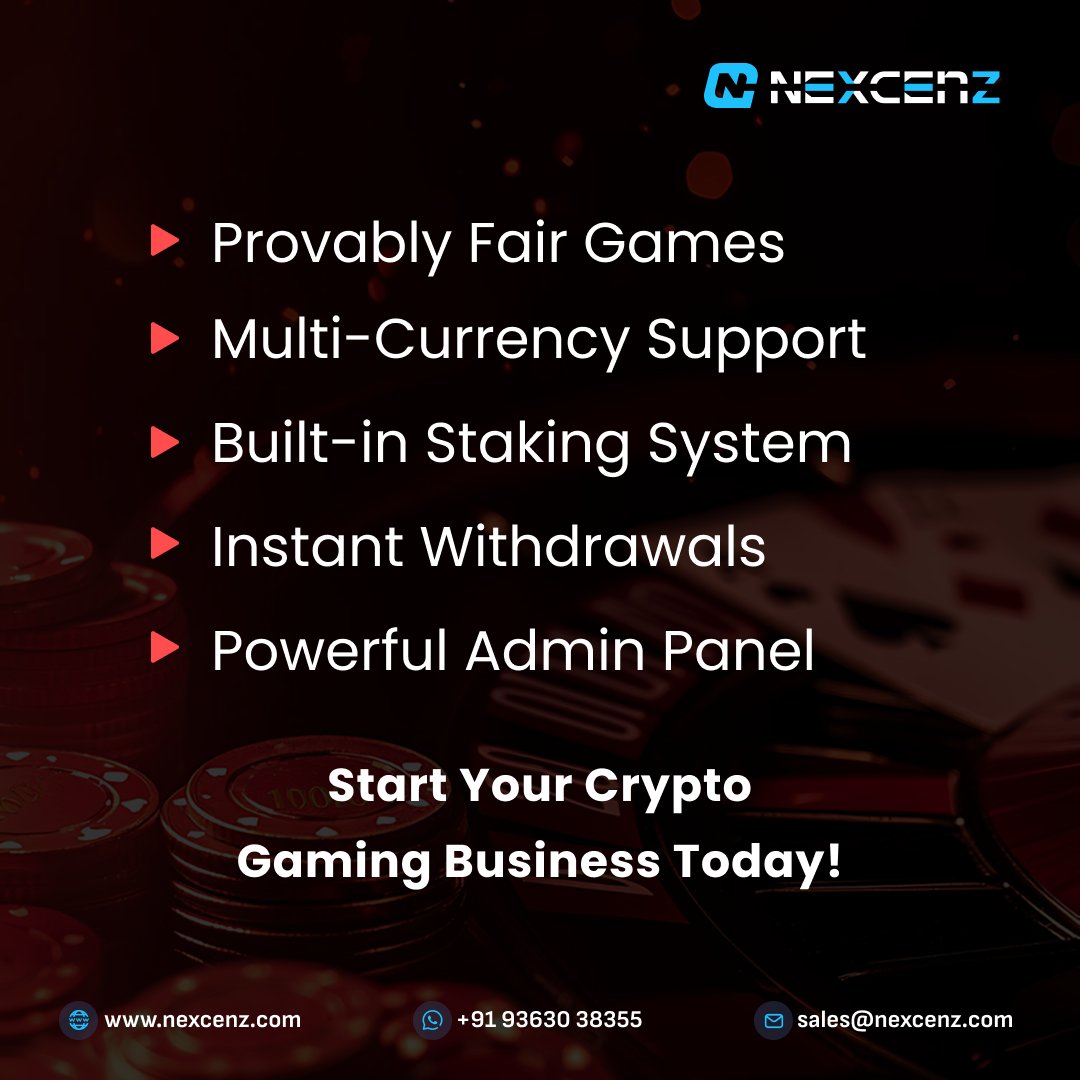 nexcenz's tweet photo. Launch your own #CryptoGaming platform with our #BetfuryCloneScript.Feature-rich,secure &amp; fully customizable to offer players an engaging &amp; seamless #gaming experience

Get Free Demo-https://t.co/dzcC5m4xWM

#BetFury #blockchaingamedevelopment #CryptoCasino #CasinoGameDevelopment https://t.co/bhvGErFplV