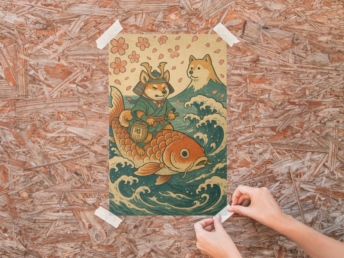 MBeechDesign's tweet photo. Vertical Poster, Mischievous Samurai Shiba Koi Ride, Ukiyo-e Dog Art, Cherry Blossoms, Mt Fuji, Home Decor, Wall Art, Japanese Art, Gift https://t.co/4iwh4h4rae via @Etsy
#ShibaInuArt #SamuraiDog #UkiyoeStyle #KoiFishArt #JapaneseArt #DogIllustration #WhimsicalArt #CherryBlossomArt #PetArt #JapanInspired #EtsySeller #dogs #DogLovers