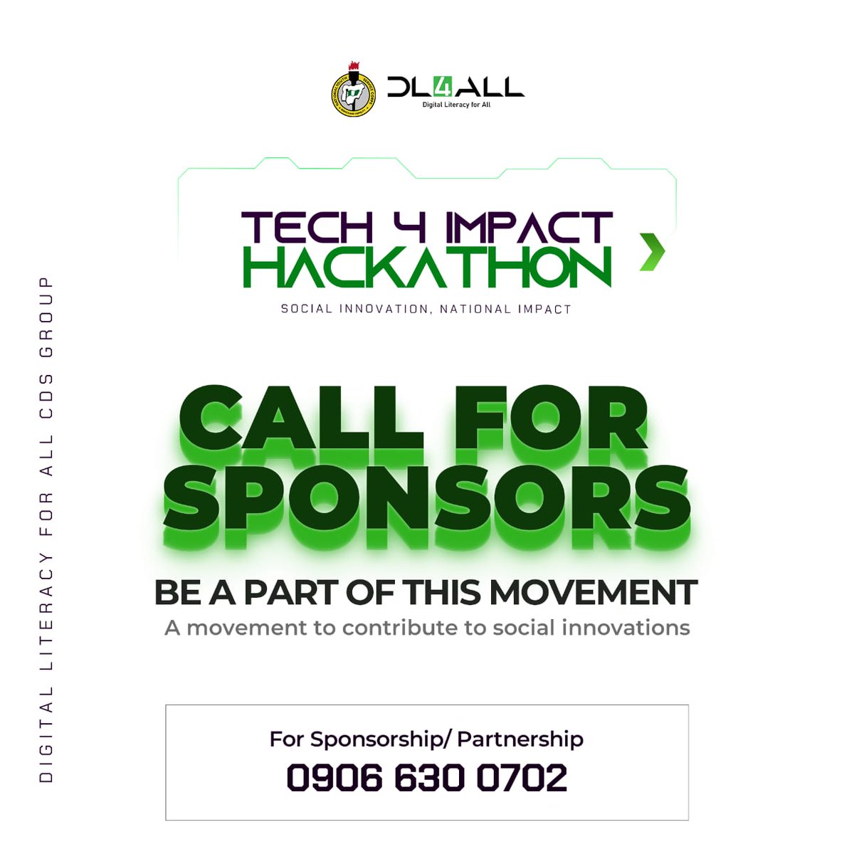 NYSC FCT Corpers! Join Tech 4 Impact Hackathon → Learn from pros, build your idea, pitch to investors. Let’s make social innovation happen!

Register: forms.gle/GkihegrvgfyEzf…
Sponsorship: 0906 630 0702

#Tech4Impact #Hackathon #NYSCFCT #SocialInnovation #DigitalLiteracyForAll