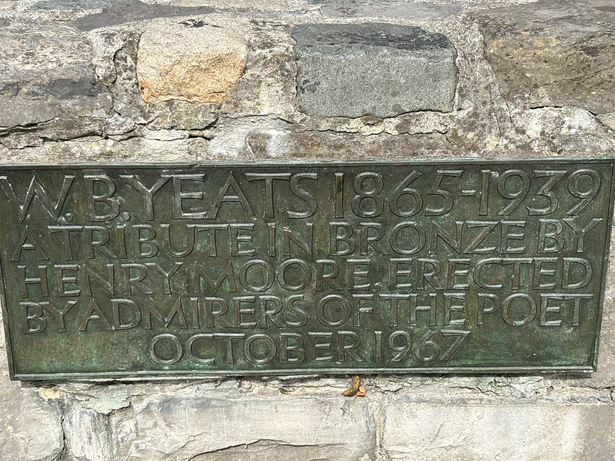 DanMulhall's tweet photo. Just visited the #Yeats memorial on #Dublin’s #StephensGreen. Lots that could be improved there. It’s tucked away & there’s no signage pointing the way to it. A very nice setting, but it contains no explanation of #Yeats’s significance & no quotes from his work. A missed opportunity @opwireland.
