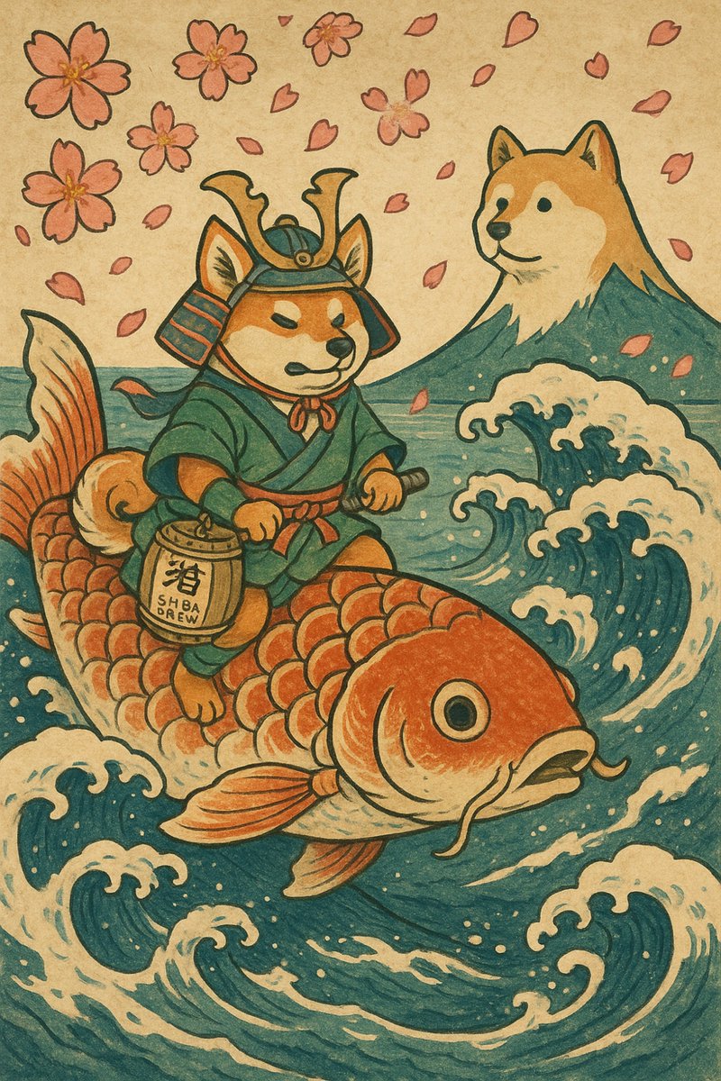 MBeechDesign's tweet photo. Vertical Poster, Mischievous Samurai Shiba Koi Ride, Ukiyo-e Dog Art, Cherry Blossoms, Mt Fuji, Home Decor, Wall Art, Japanese Art, Gift https://t.co/4iwh4h4rae via @Etsy
#ShibaInuArt #SamuraiDog #UkiyoeStyle #KoiFishArt #JapaneseArt #DogIllustration #WhimsicalArt #CherryBlossomArt #PetArt #JapanInspired #EtsySeller #dogs #DogLovers