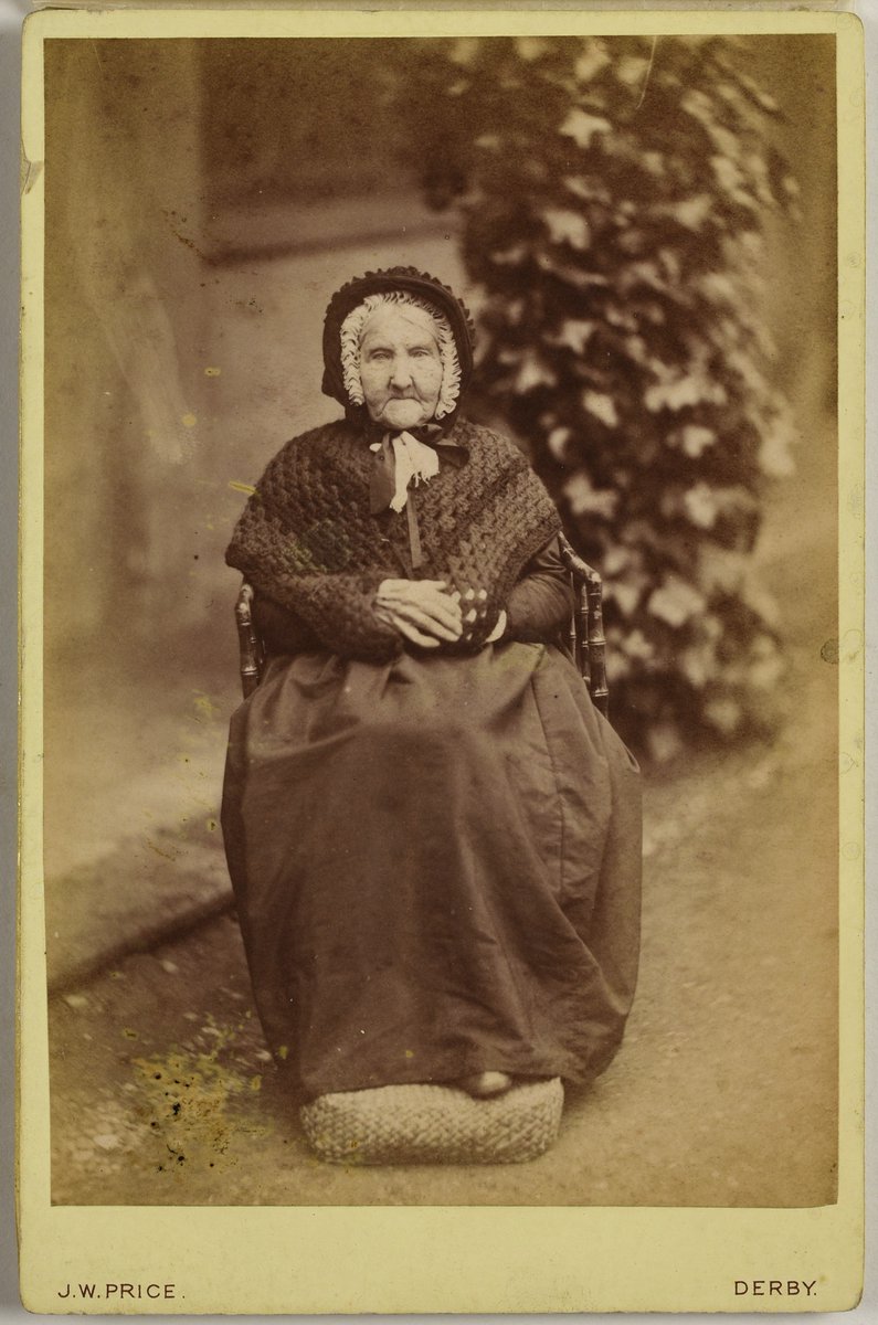 DerbyshireDRO's tweet image. Our #ArchiveOfTheWeek is a photo of Anne Banton of Ticknall on her 100th birthday in Aug 1890. Having worked as a dairy maid at Calke Abbey, she celebrated with her family and the Harpur Crewes. She was paraded in a carriage and ate a hearty meal with her descendants.