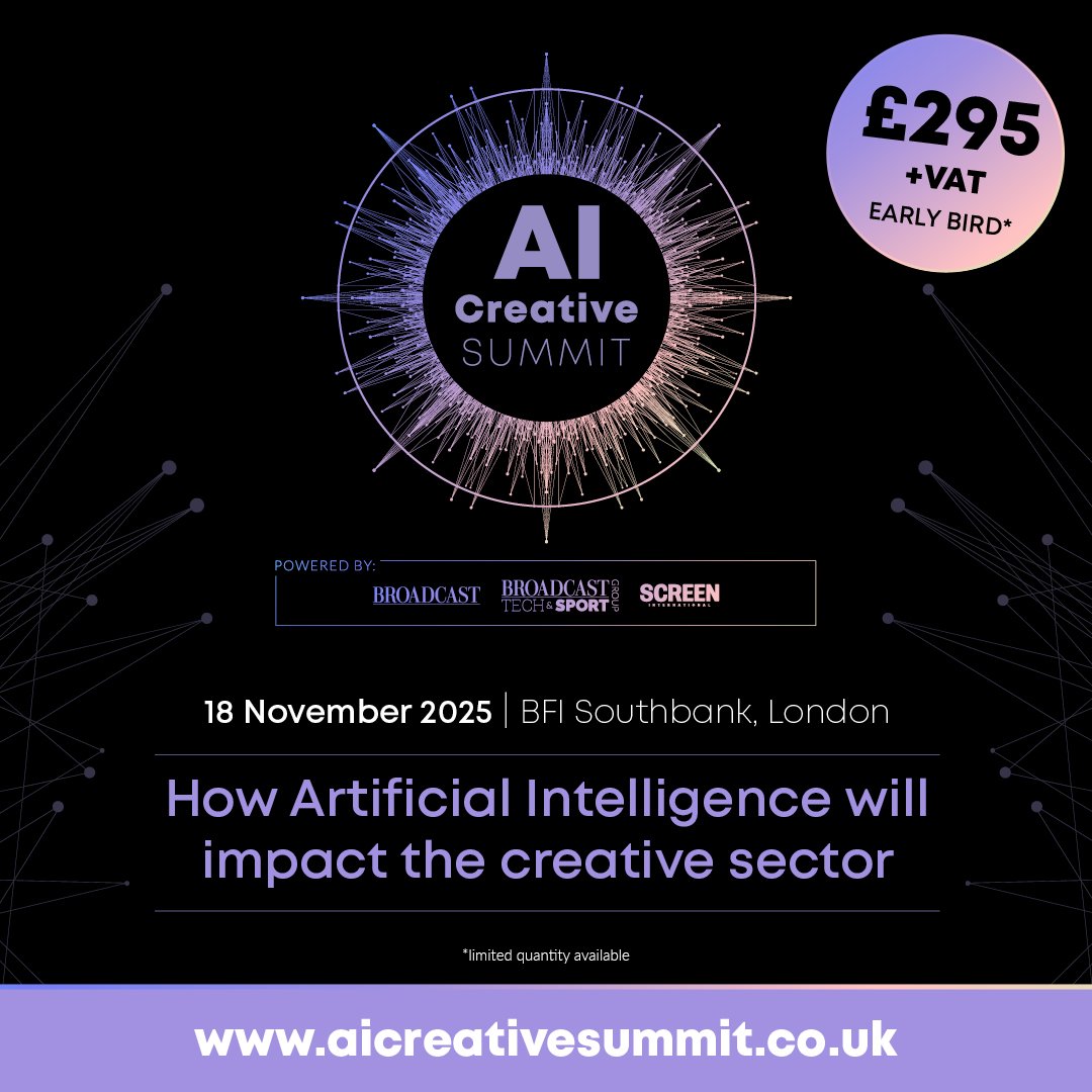 Broadcast_Tech's tweet image. Why #AICreativeSummit? Because the #future of our industry is being written by us. 

Join the conversation on 18 Nov! 🎟️ Book now: bit.ly/AICS2025_ticke… 

#CreativeSummit #CreativeAI #FilmIndustry #BroadcastEvents #EthicalInnovation