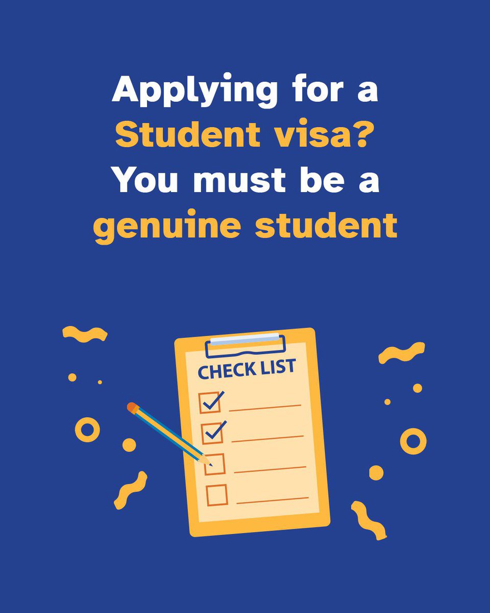 AusAmbGHA's tweet photo. If you’re planning on applying for a Student visa, you must meet the genuine student
requirement.

You'll need to explain why you want to study in Australia, and how studying inAustralia will benefit you. (1/3) https://t.co/gzXKGJL4zN