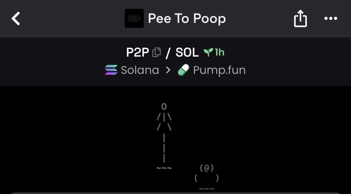 Found this hidden gem $P2P

Pee to Poop lmaaaaaoo dont fade this milly runner

F1Dpk7AcqV6skKoDZTT6MvPZLWcgtuhRP5HHN9dMeUvC