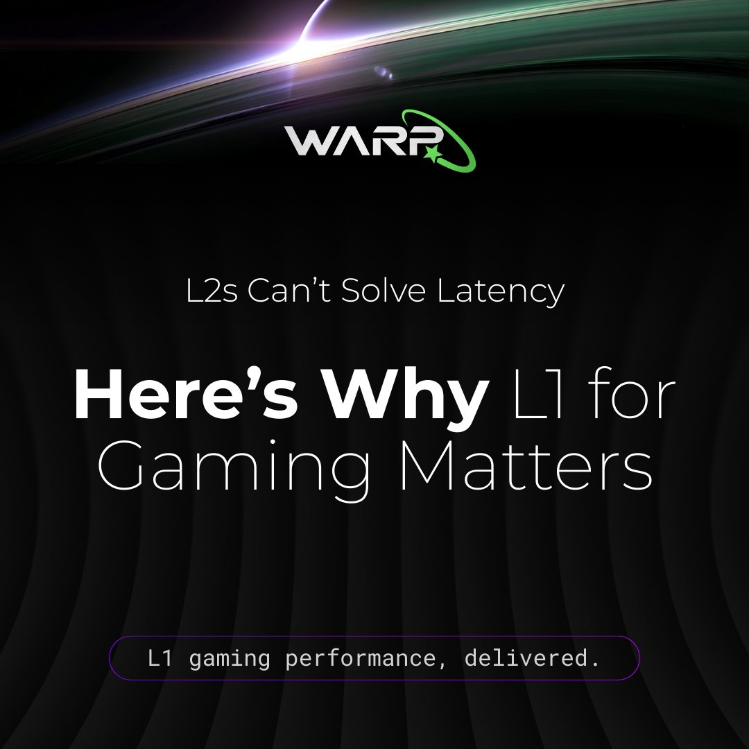 Gaming ≠ waiting.
L2s ≠ latency fixes.
Warp is a native L1: 5,000+ TPS, <1s finality.
Game performance, on-chain 💫