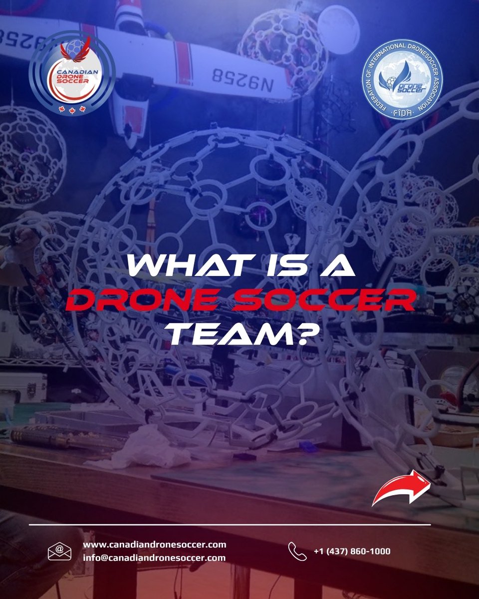 CanadianDrone1's tweet photo. What is Drone Soccer?
It’s the future of sports where pilots fly high-tech drones inside protective spheres, competing to score goals in the air!
A thrilling mix of STEM & teamwork
Train. Fly. Score.
#CanadianDroneSoccer #dronesoccer #flythefuture #STEMSports #gameintheair https://t.co/LH6WNFa4Hj