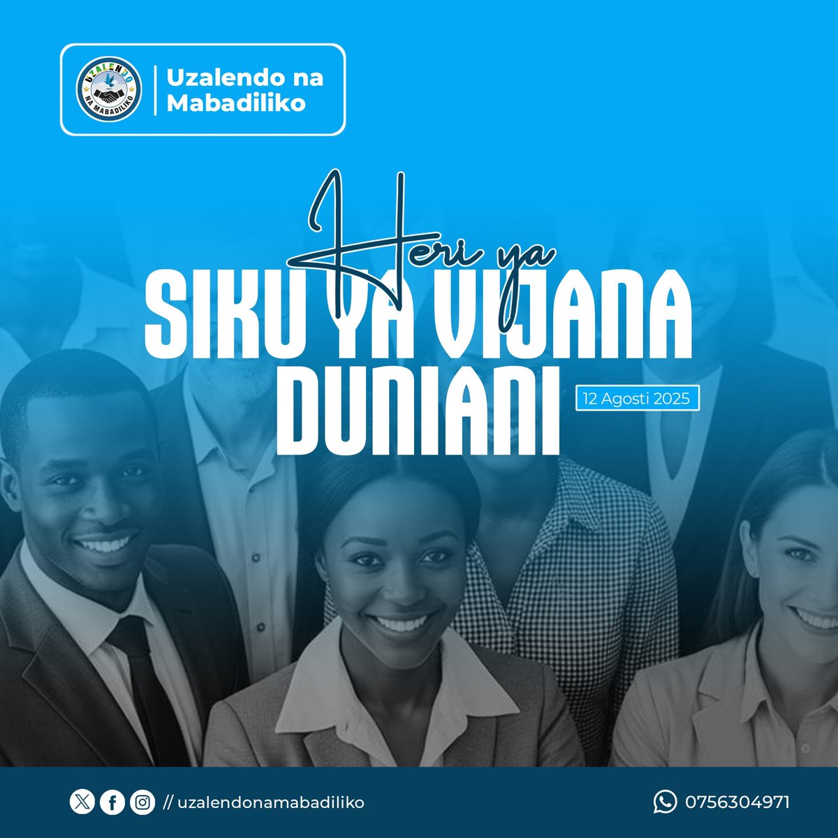 Uzalendoni's tweet photo. Tunawatakia Kheri Ya Siku Ya Vijana Duniani
#UzalendoUendelee 
#UzalendoNaMabadiliko https://t.co/7TxUJAM1dK