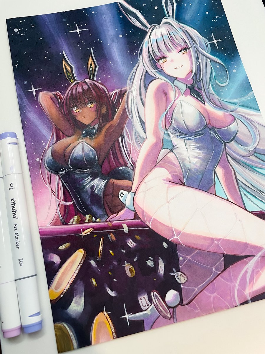 ByMiicha's tweet photo. Commission of the bunnies from #NIKKE  glad I’m 2 years gacha sober 
#art #NIKKEcosplay #gacha https://t.co/xhwsg9DNVS