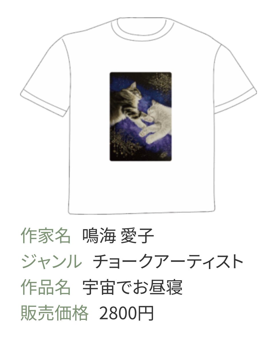 piloco17's tweet photo. ODPのTシャツ展でチョークアーティスト鳴海さんの猫T買ったんですよね。
めちゃカワイイので購入。
これチョークアートですよね？ってくらいのリアルさ。
着ないとー（積みTだらけになってません？） https://t.co/wG5JmsCRdY