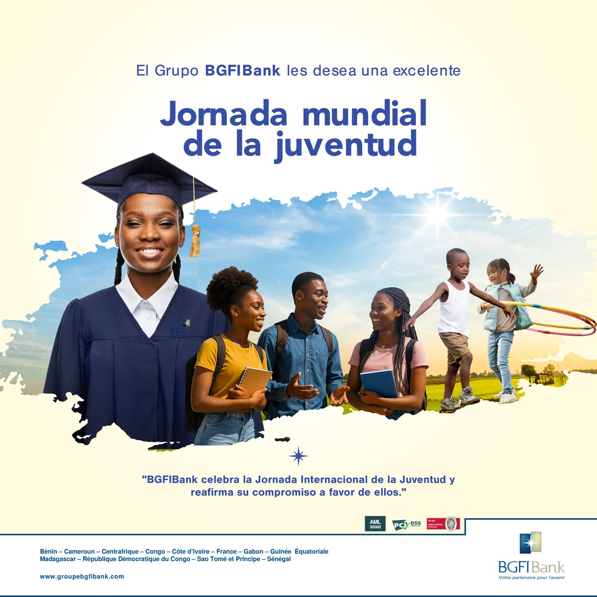 ¡BGFIBank G.E CELEBRA EL DIA DE LA JUVENTUD!

Con motivo de la Jornada Mundial de la Juventud, el Grupo BGFIBank reafirma su compromiso de apoyar y promover a los futuros líderes.

BGFIBank su socio para el futuro