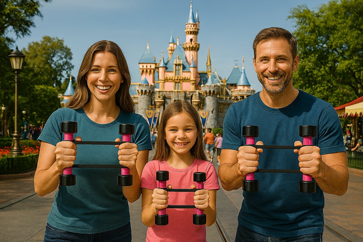 GetPhitToday's tweet photo. ✨ A PhitStick… at Disneyland? 🎢🏰

While other families were stuck scrolling in line, the Tyler crew was stretching, laughing, and staying energized—right there between churro breaks and castle selfies.

🎯 One PhitStick. Three people. Zero excuses.
Mom, Dad, and 8-year-old Emma kept moving through parade waits, fireworks, and even the Space Mountain line.

Because fitness doesn’t have to stay at home—it can ride along wherever the magic happens. 💪✨

📸 Where will YOUR PhitStick go?

#FamilyFun 
#phitstick
#fitness