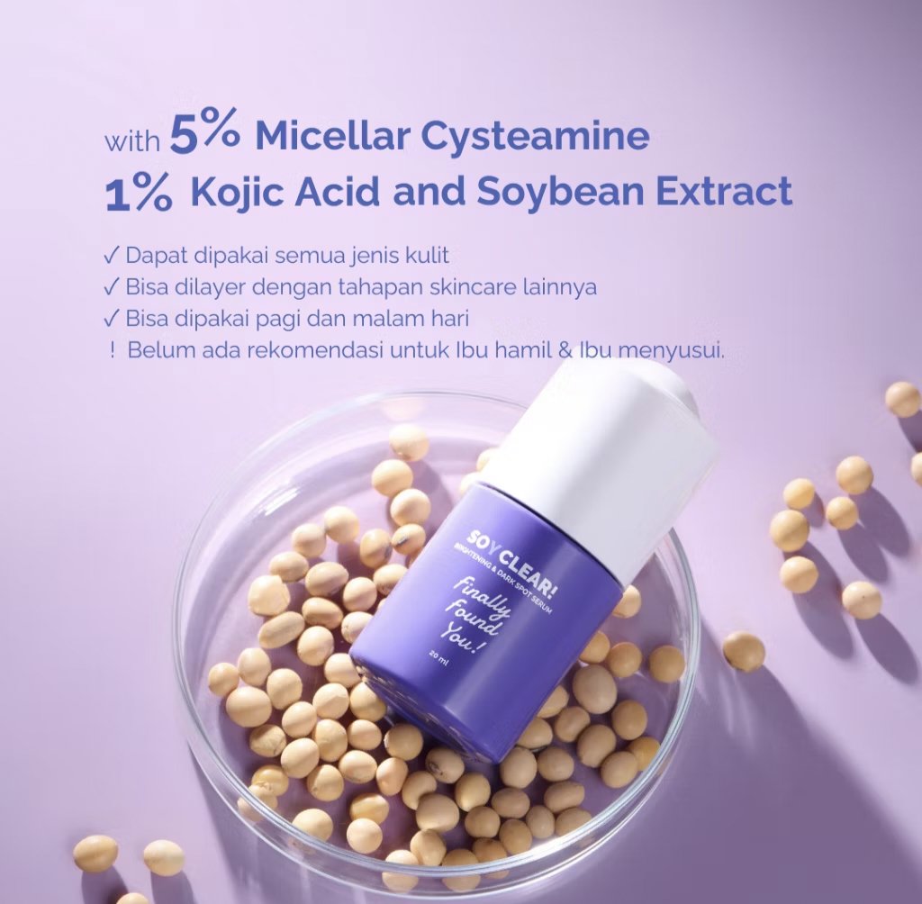 Ada yang pakai soy serum dari finally found you ga? Mau tau hasilnya dikalian dong, apa bisa hilangin PIH?