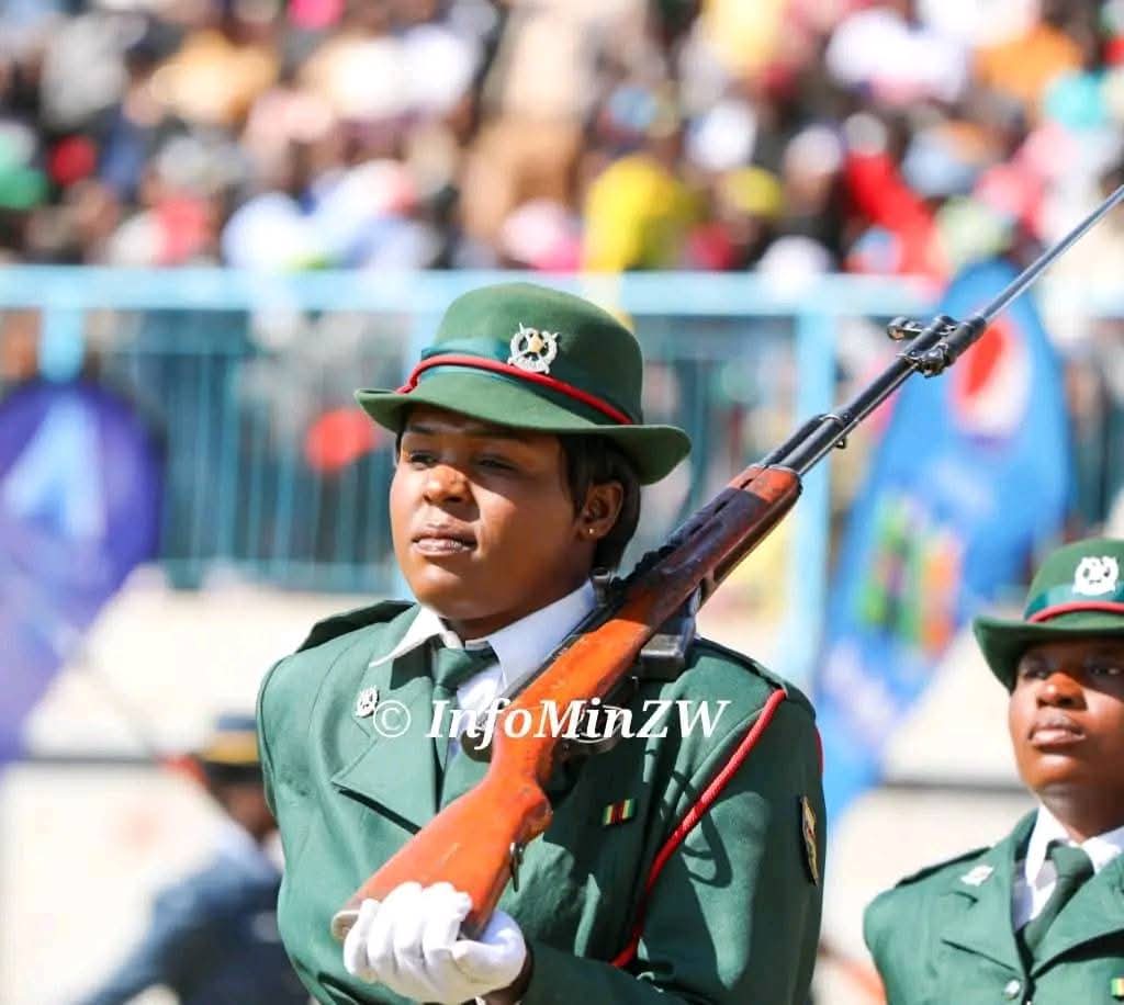 TanakaaGumbo's tweet photo. Scenes from the 45th Zimbabwe Defence Forces Day main celebrations at Rufaro Stadium in Harare. The event is being held under the theme: "Zimbabwe Defence Forces : Guaranteeing Peace and stability for the attainment of Vision 2030"

#HappyDefenceForcesDay🇿🇼 #Zimbabwe #Zim45 https://t.co/34RuFhdzmb