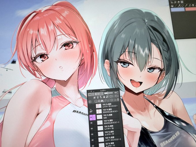 水泳部のしごきは厳しいわよ
(まだ背景描いてる) 