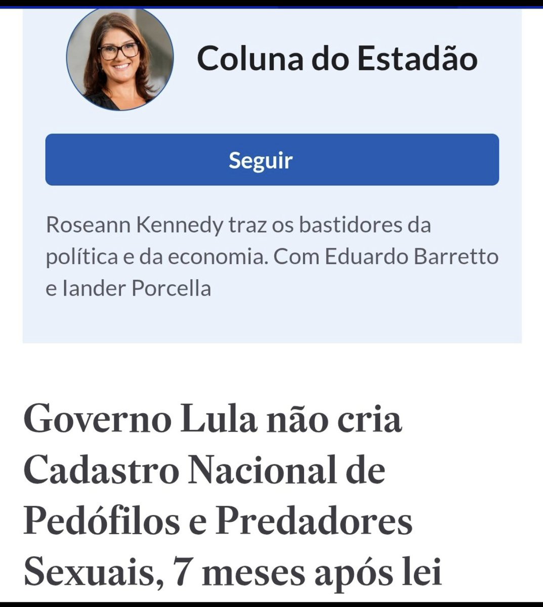 Quero ver a esquerda cobrar o Lule, pois a gente quer esse cadastro pra ONTEM.
Vamos ver se os deputados e senadores de esquerda estão mesmo preocupados com as crianças e adolescentes.