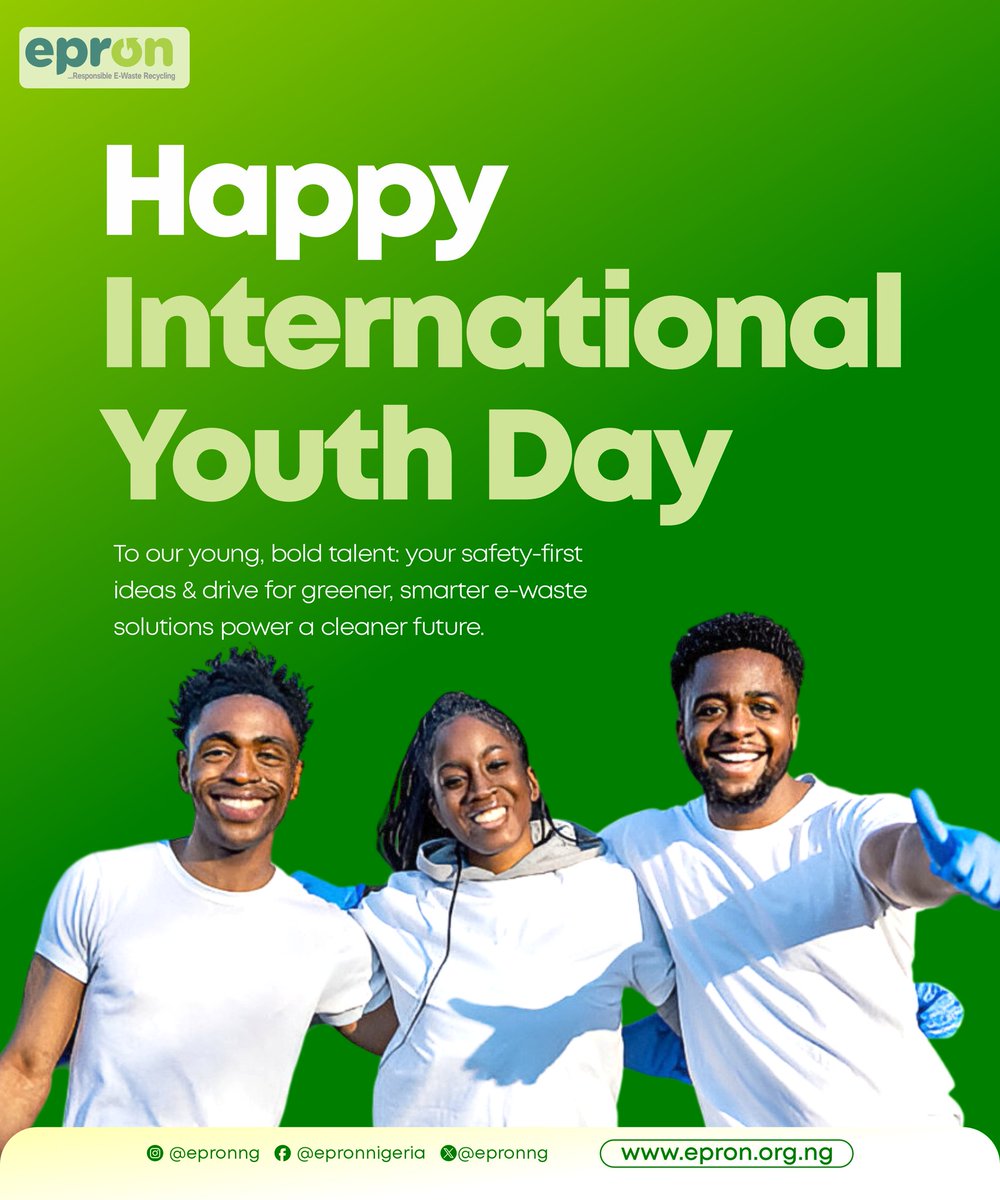 The energy, creativity, and ideas of young people are shaping a better tomorrow.

This International Youth Day, let’s keep empowering young minds to innovate, take action, and lead the way to a cleaner, smarter world.

Happy International Youth Day!

#EPRON #InternationalYouthDay