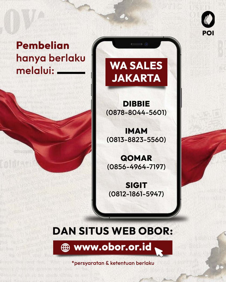 Sambut Kemerdekaan dengan diskon menarik untuk kedua buku ini.

Sobat Obor dapatkan promo diskon 80.000 dari total pembelian kedua buku ini
(Rp. 400.000,-).

Info penting:
Promo diskon hanya berlaku untuk pemesanan via website resmi Obor: obor.or.id dan via wa sales.