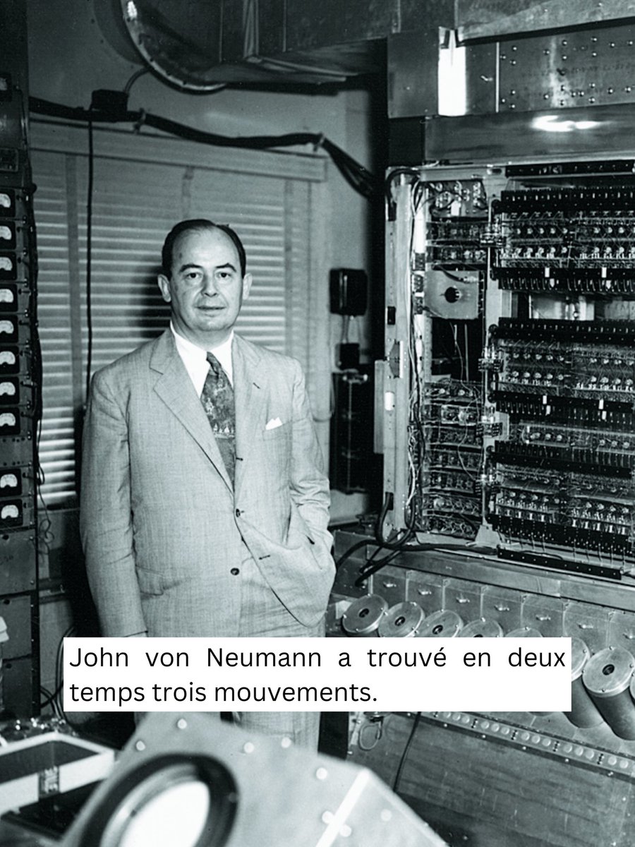 Saurez-vous découper ce gâteau en huit parts égales avec seulement trois coupes ? 

John von Neumann a trouvé en deux temps trois mouvements.

Pour la petite histoire, le gâteau est une Sacher-Torte de Vienne, un de mes gâteaux préférés si servi sous une montagne de crème