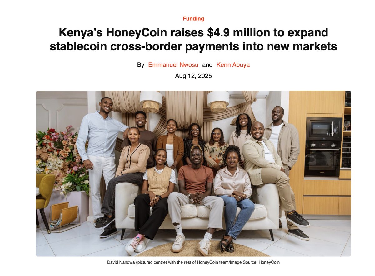 David Nandwa π―π (@justvibesncode) on Twitter photo Itβs official: $4.9M raised to build the OS for finance and money in emerging markets.
Led by <a href="/FlourishVC/">Flourish Ventures</a>, joined by <a href="/Visa/">Visa</a>, <a href="/lavavc_/">LAVA</a> , <a href="/TLcomCapital/">TLcom</a>, <a href="/AntlerGlobal/">Antler</a>, <a href="/MushaVentures/">Musha Ventures</a>, 4DX Ventures and more.
Grateful. Humbled. Excited.
4 years ago, I built <a href="/honeycoinapp/">HoneyCoin (honeycoin.eth)</a> from my Itβs official: $4.9M raised to build the OS for finance and money in emerging markets.
Led by <a href="/FlourishVC/">Flourish Ventures</a>, joined by <a href="/Visa/">Visa</a>, <a href="/lavavc_/">LAVA</a> , <a href="/TLcomCapital/">TLcom</a>, <a href="/AntlerGlobal/">Antler</a>, <a href="/MushaVentures/">Musha Ventures</a>, 4DX Ventures and more.
Grateful. Humbled. Excited.
4 years ago, I built <a href="/honeycoinapp/">HoneyCoin (honeycoin.eth)</a> from my