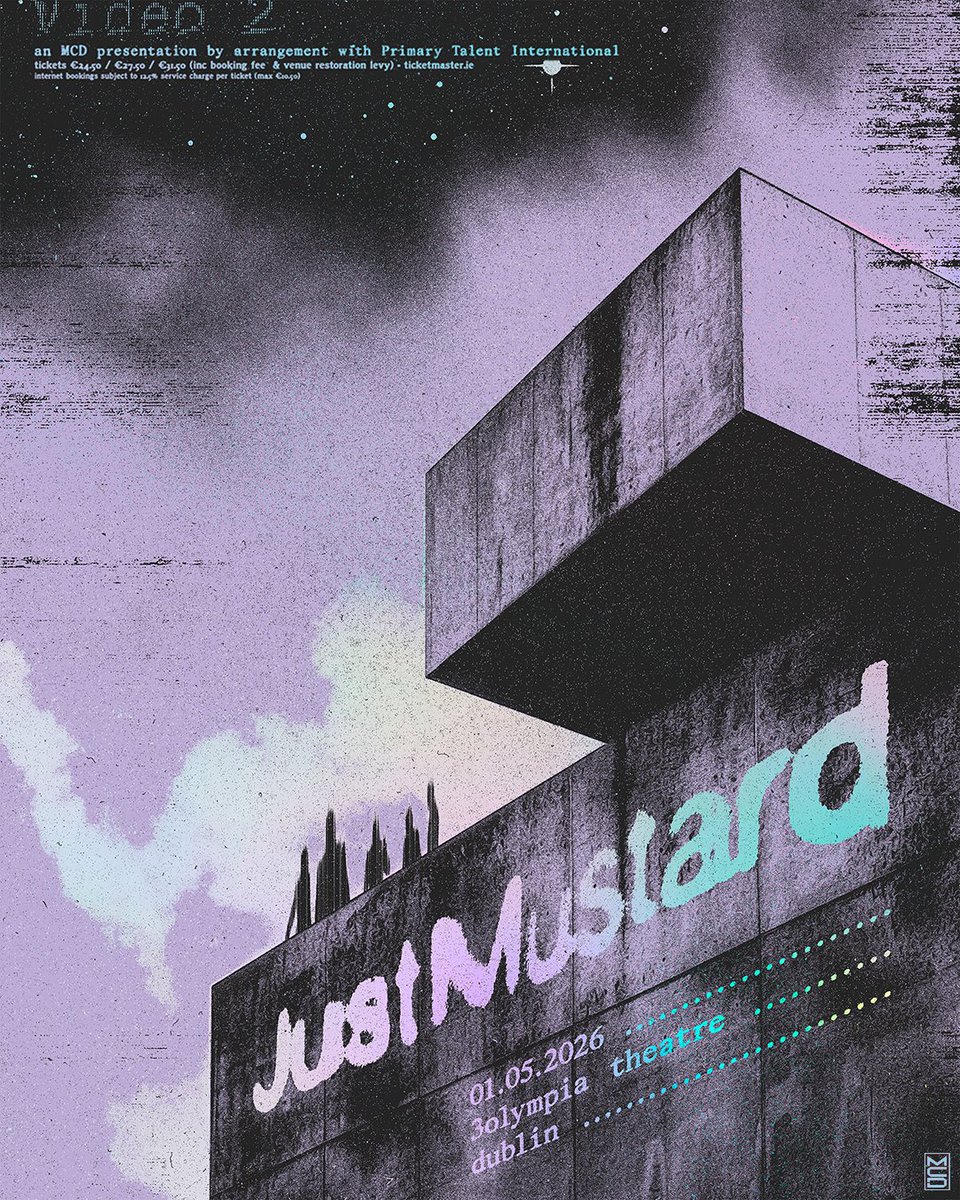𝑱𝑼𝑺𝑻 𝑨𝑵𝑵𝑶𝑼𝑵𝑪𝑬𝑫 ⚡️ One of Ireland’s most thrilling live bands @JustMustard have just announced their highly anticipated return with a show at Dublin's @3OlympiaTheatre on Friday 1st May 2026 

🎟️ On sale 10am this Friday