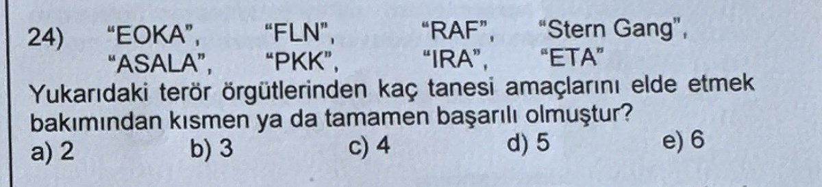 bu sınav sorusuydu